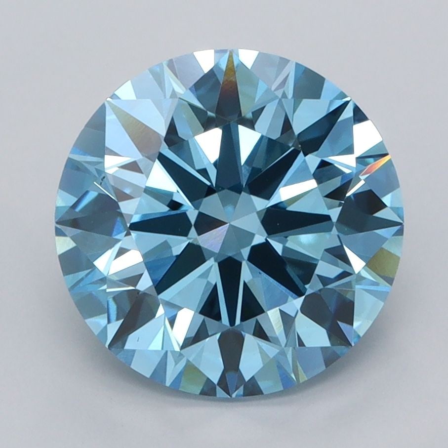 IGI Round 3.49ct Fancy Vivid Blue VVS2 - Ideal Loose Lab Diamond: IGI Round 3.49ct Fancy Vivid Blue VVS2 - Ideal Loose Lab Diamond Item Specifics: Source: This Is A Real Diamond Grown In A Lab Not Mined. Carat: 3.49 Cut: ID Color: Fancy Vivid Blue Clarity: VVS2 Poli