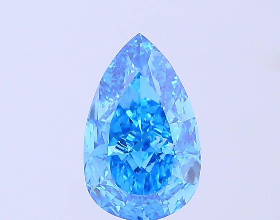 IGI Pear 2.58ct Fancy Vivid Blue VVS2 - Loose Lab Diamond: IGI Pear 2.58ct Fancy Vivid Blue VVS2 - Loose Lab Diamond Item Specifics: Source: This Is A Real Diamond Grown In A Lab Not Mined. Carat: 2.58 Cut: - Color: Fancy Vivid Blue Clarity: VVS2 Polish: EX S