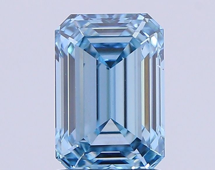 Emerald 1.64ct Fancy Vivid Blue VVS2 - Loose Lab Diamond: Emerald 1.64ct Fancy Vivid Blue VVS2 - Loose Lab Diamond Item Specifics: Source: This Is A Real Diamond Grown In A Lab Not Mined. Carat: 1.64 Cut: - Color: Fancy Vivid Blue Clarity: VVS2 Polish: EX