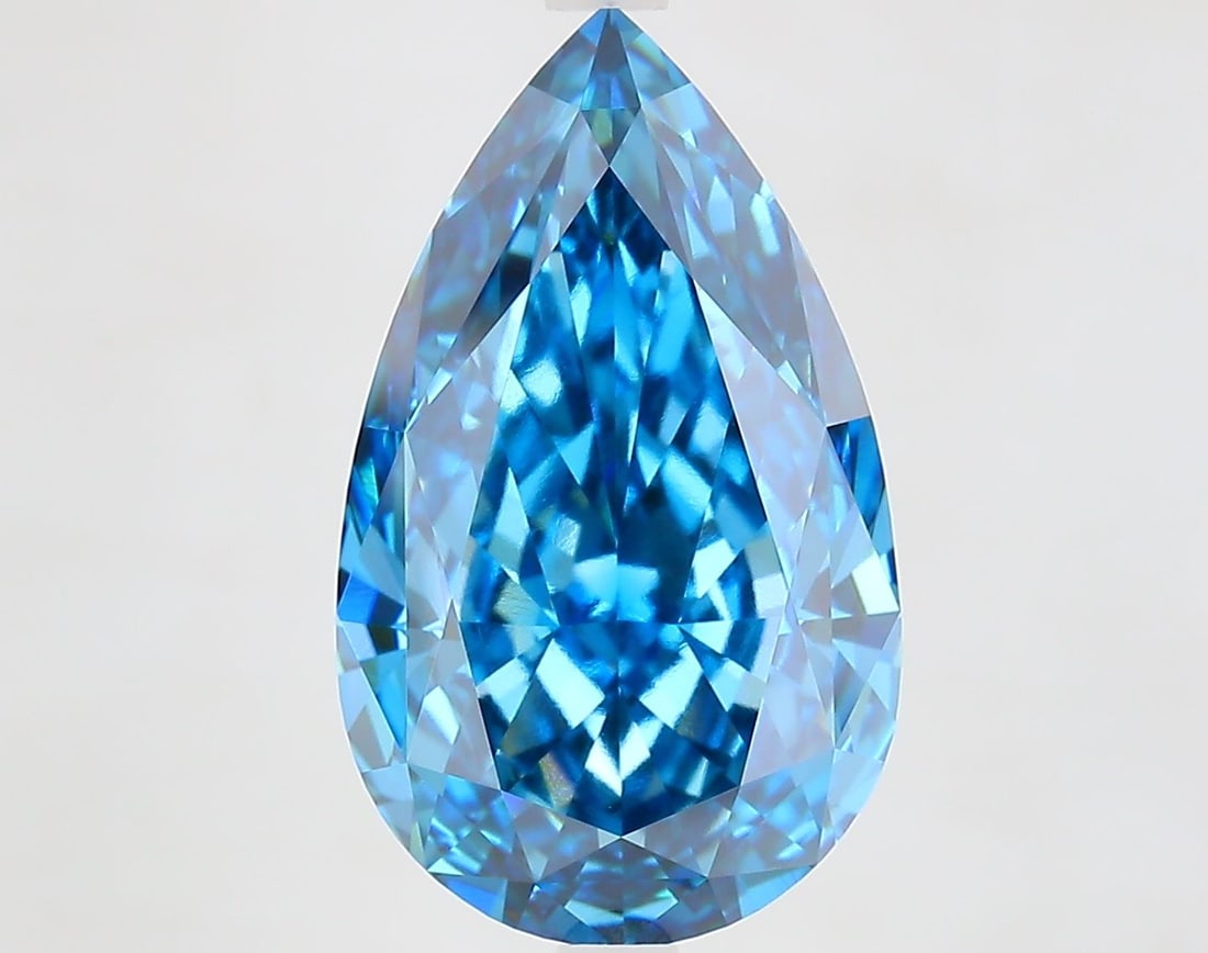 IGI Pear 8.03ct Fancy Vivid Blue VVS2 - Loose Lab Diamond: IGI Pear 8.03ct Fancy Vivid Blue VVS2 - Loose Lab Diamond Item Specifics: Source: This Is A Real Diamond Grown In A Lab Not Mined. Carat: 8.03 Cut: - Color: Fancy Vivid Blue Clarity: VVS2 Polish: EX S