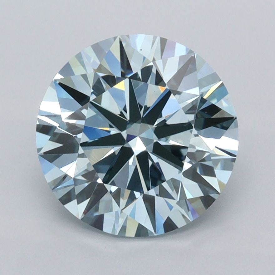 IGI Round 2.45ct Fancy Vivid Blue VVS1 - Ideal Loose Lab Diamond: IGI Round 2.45ct Fancy Vivid Blue VVS1 - Ideal Loose Lab Diamond Item Specifics: Source: This Is A Real Diamond Grown In A Lab Not Mined. Carat: 2.45 Cut: ID Color: Fancy Vivid Blue Clarity: VVS1 Poli
