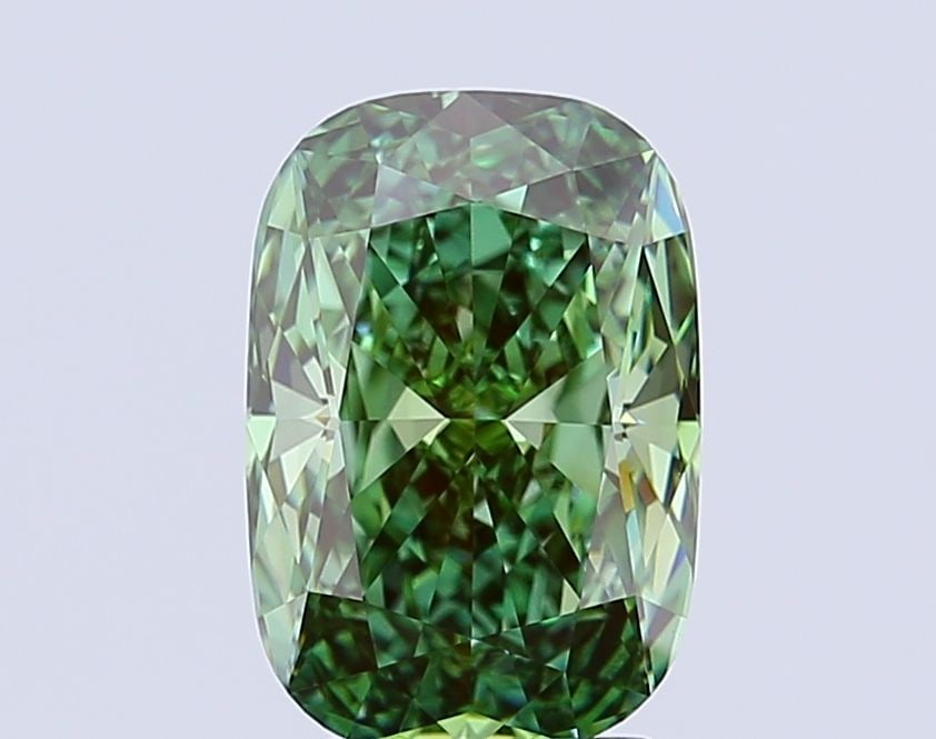 IGI Cushion Modified 4.5ct Fancy Vivid Green VVS2 - Loose Lab Diamond: IGI Cushion Modified 4.5ct Fancy Vivid Green VVS2 - Loose Lab Diamond Item Specifics: Source: This Is A Real Diamond Grown In A Lab Not Mined. Carat: 4.5 Cut: - Color: Fancy Vivid Green Clarity: VVS2 