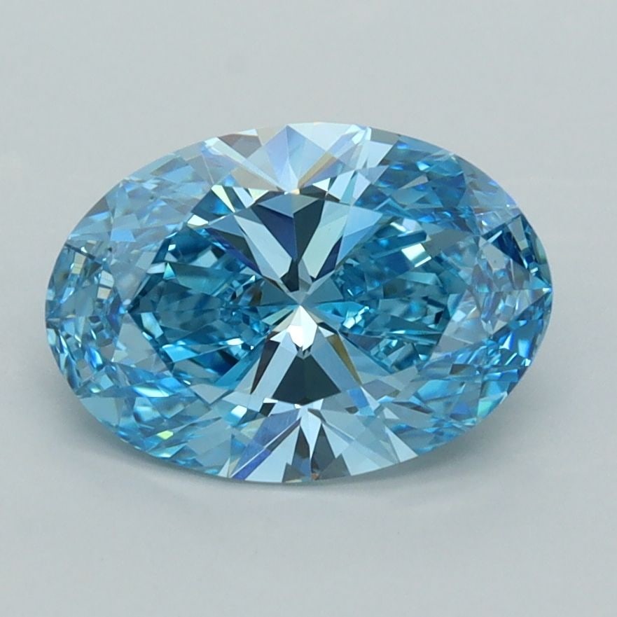 IGI Oval 1.94ct Fancy Vivid Blue VVS2 - Loose Lab Diamond: IGI Oval 1.94ct Fancy Vivid Blue VVS2 - Loose Lab Diamond Item Specifics: Source: This Is A Real Diamond Grown In A Lab Not Mined. Carat: 1.94 Cut: - Color: Fancy Vivid Blue Clarity: VVS2 Polish: EX S