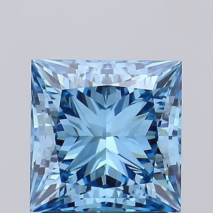 IGI Princess 1.73ct Fancy Vivid Blue VVS2 - Loose Lab Diamond: IGI Princess 1.73ct Fancy Vivid Blue VVS2 - Loose Lab Diamond Item Specifics: Source: This Is A Real Diamond Grown In A Lab Not Mined. Carat: 1.73 Cut: - Color: Fancy Vivid Blue Clarity: VVS2 Polish: 