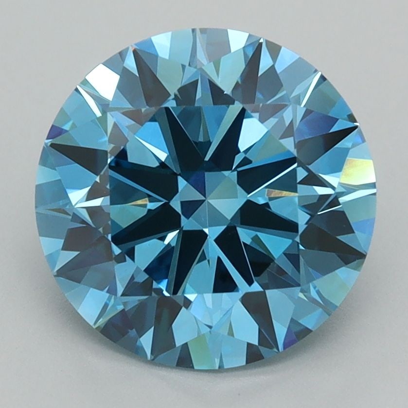 IGI Round 2.99ct Fancy Vivid Blue VVS2 - Ideal Loose Lab Diamond: IGI Round 2.99ct Fancy Vivid Blue VVS2 - Ideal Loose Lab Diamond Item Specifics: Source: This Is A Real Diamond Grown In A Lab Not Mined. Carat: 2.99 Cut: ID Color: Fancy Vivid Blue Clarity: VVS2 Poli