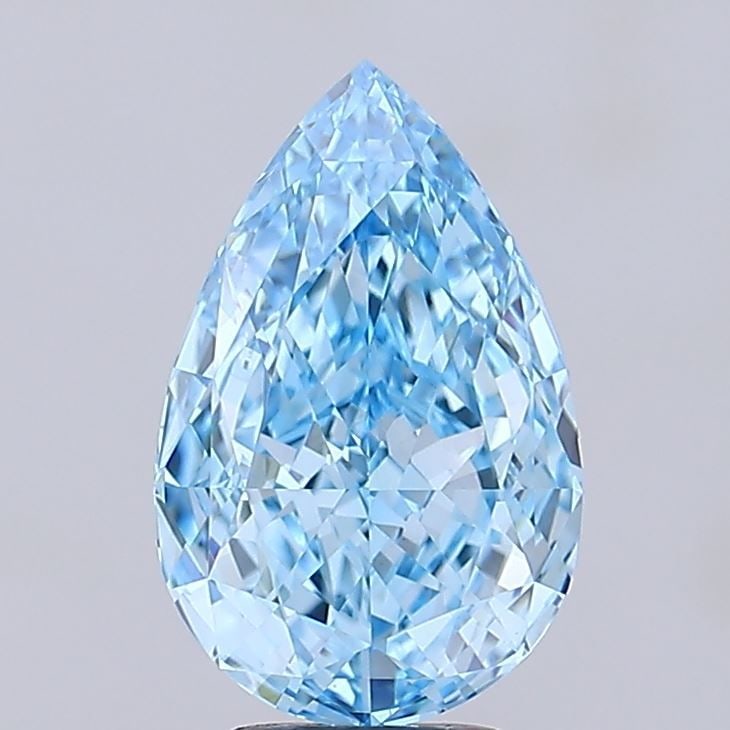 IGI Pear 4.17ct Fancy Vivid Blue VVS2 - Loose Lab Diamond: IGI Pear 4.17ct Fancy Vivid Blue VVS2 - Loose Lab Diamond Item Specifics: Source: This Is A Real Diamond Grown In A Lab Not Mined. Carat: 4.17 Cut: - Color: Fancy Vivid Blue Clarity: VVS2 Polish: EX S