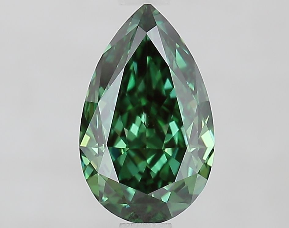 IGI Pear 1.4ct Fancy Vivid Green VVS2 - Loose Lab Diamond (1 of 1)