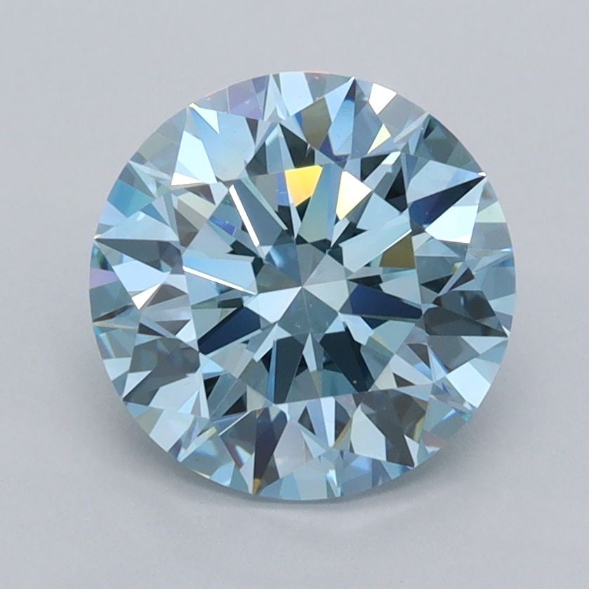 IGI Round 2.04ct Fancy Vivid Blue VVS2 - Ideal Loose Lab Diamond: IGI Round 2.04ct Fancy Vivid Blue VVS2 - Ideal Loose Lab Diamond Item Specifics: Source: This Is A Real Diamond Grown In A Lab Not Mined. Carat: 2.04 Cut: ID Color: Fancy Vivid Blue Clarity: VVS2 Poli