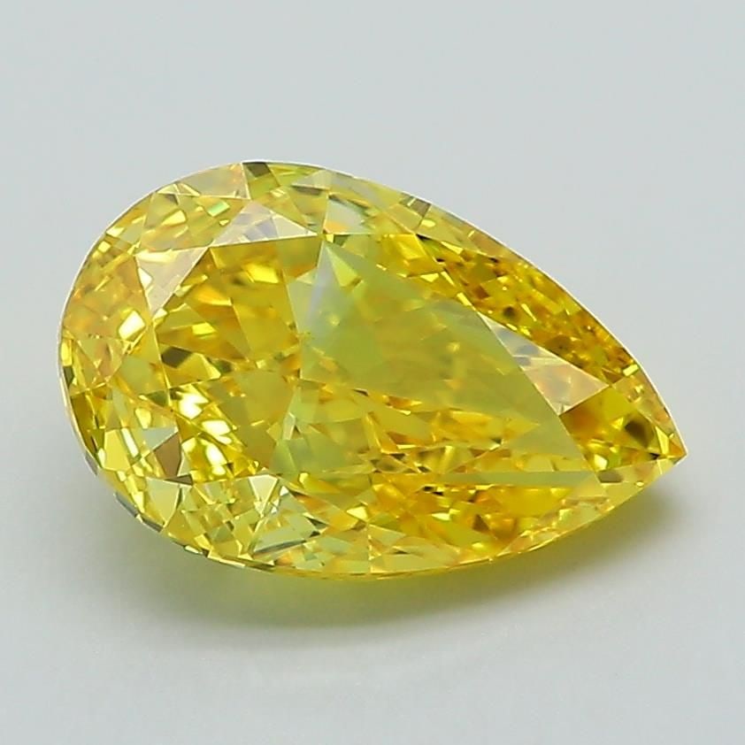 IGI Pear 2.15ct Fancy Vivid Yellow VVS2 - Loose Lab Diamond: IGI Pear 2.15ct Fancy Vivid Yellow VVS2 - Loose Lab Diamond Item Specifics: Source: This Is A Real Diamond Grown In A Lab Not Mined. Carat: 2.15 Cut: - Color: Fancy Vivid Yellow Clarity: VVS2 Polish: 