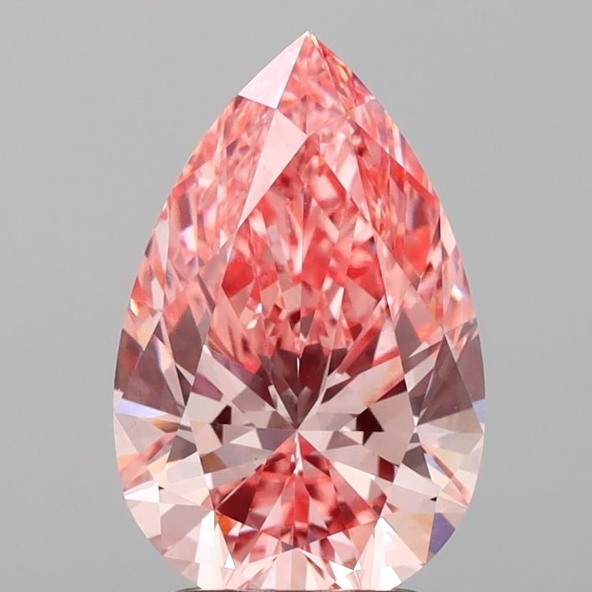 IGI Pear 2.53ct Fancy Vivid Pink VVS2 - Loose Lab Diamond: IGI Pear 2.53ct Fancy Vivid Pink VVS2 - Loose Lab Diamond Item Specifics: Source: This Is A Real Diamond Grown In A Lab Not Mined. Carat: 2.53 Cut: - Color: Fancy Vivid Pink Clarity: VVS2 Polish: EX S
