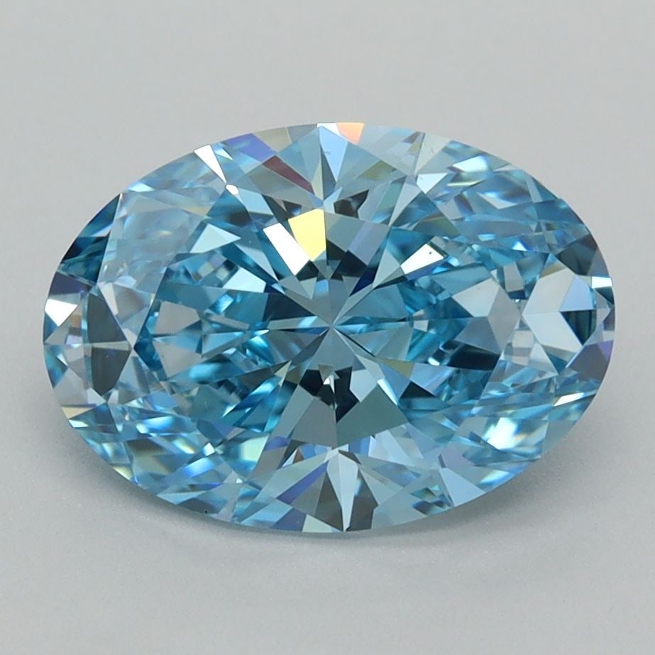 IGI Oval 2.54ct Fancy Vivid Blue VVS1 - Loose Lab Diamond (1 of 1)