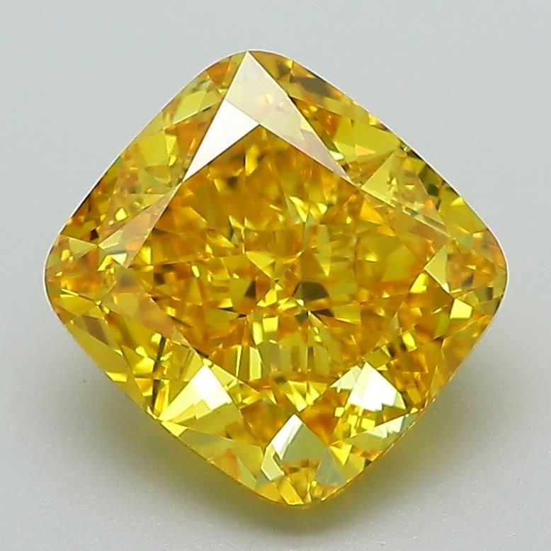 IGI Cushion Modified 2.71ct Fancy Vivid Yellow VVS2 - Loose Lab Diamond: IGI Cushion Modified 2.71ct Fancy Vivid Yellow VVS2 - Loose Lab Diamond Item Specifics: Source: This Is A Real Diamond Grown In A Lab Not Mined. Carat: 2.71 Cut: - Color: Fancy Vivid Yellow Clarity: V