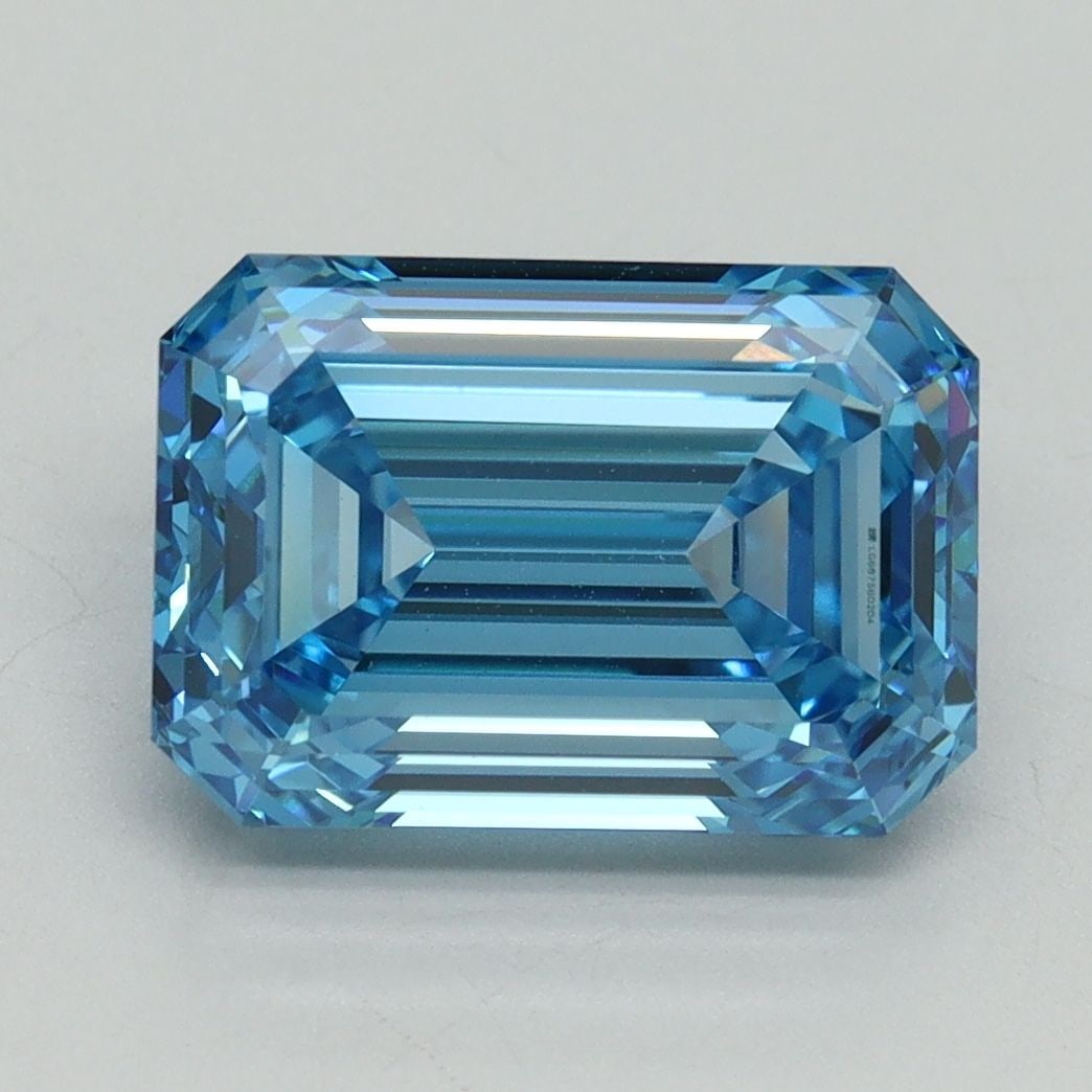 IGI Emerald 4.09ct Fancy Vivid Blue VVS2 - Loose Lab Diamond: IGI Emerald 4.09ct Fancy Vivid Blue VVS2 - Loose Lab Diamond Item Specifics: Source: This Is A Real Diamond Grown In A Lab Not Mined. Carat: 4.09 Cut: - Color: Fancy Vivid Blue Clarity: VVS2 Polish: E