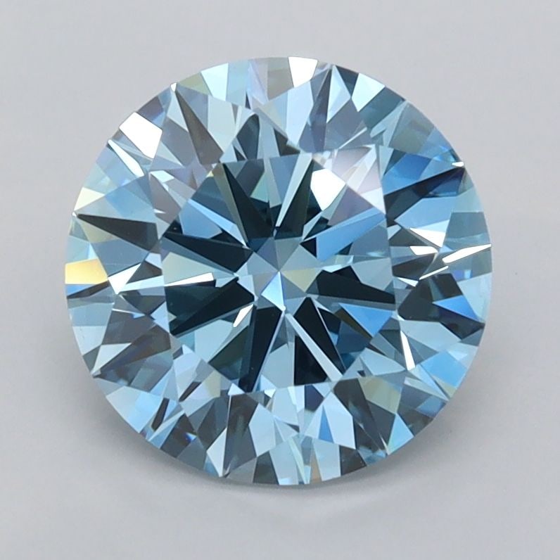 IGI Round 2.03ct Fancy Vivid Blue VVS2 - Ideal Loose Lab Diamond: IGI Round 2.03ct Fancy Vivid Blue VVS2 - Ideal Loose Lab Diamond Item Specifics: Source: This Is A Real Diamond Grown In A Lab Not Mined. Carat: 2.03 Cut: ID Color: Fancy Vivid Blue Clarity: VVS2 Poli