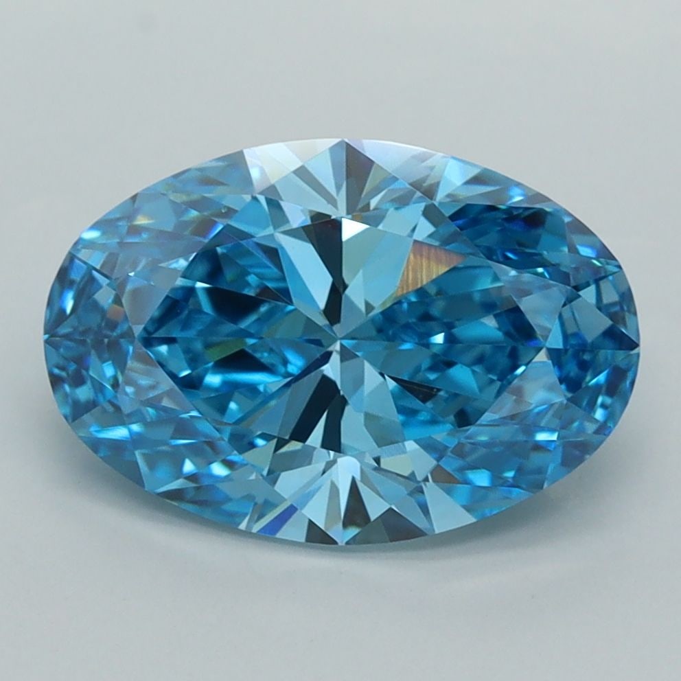 IGI Oval 3.05ct Fancy Vivid Blue VVS2 - Loose Lab Diamond: IGI Oval 3.05ct Fancy Vivid Blue VVS2 - Loose Lab Diamond Item Specifics: Source: This Is A Real Diamond Grown In A Lab Not Mined. Carat: 3.05 Cut: - Color: Fancy Vivid Blue Clarity: VVS2 Polish: EX