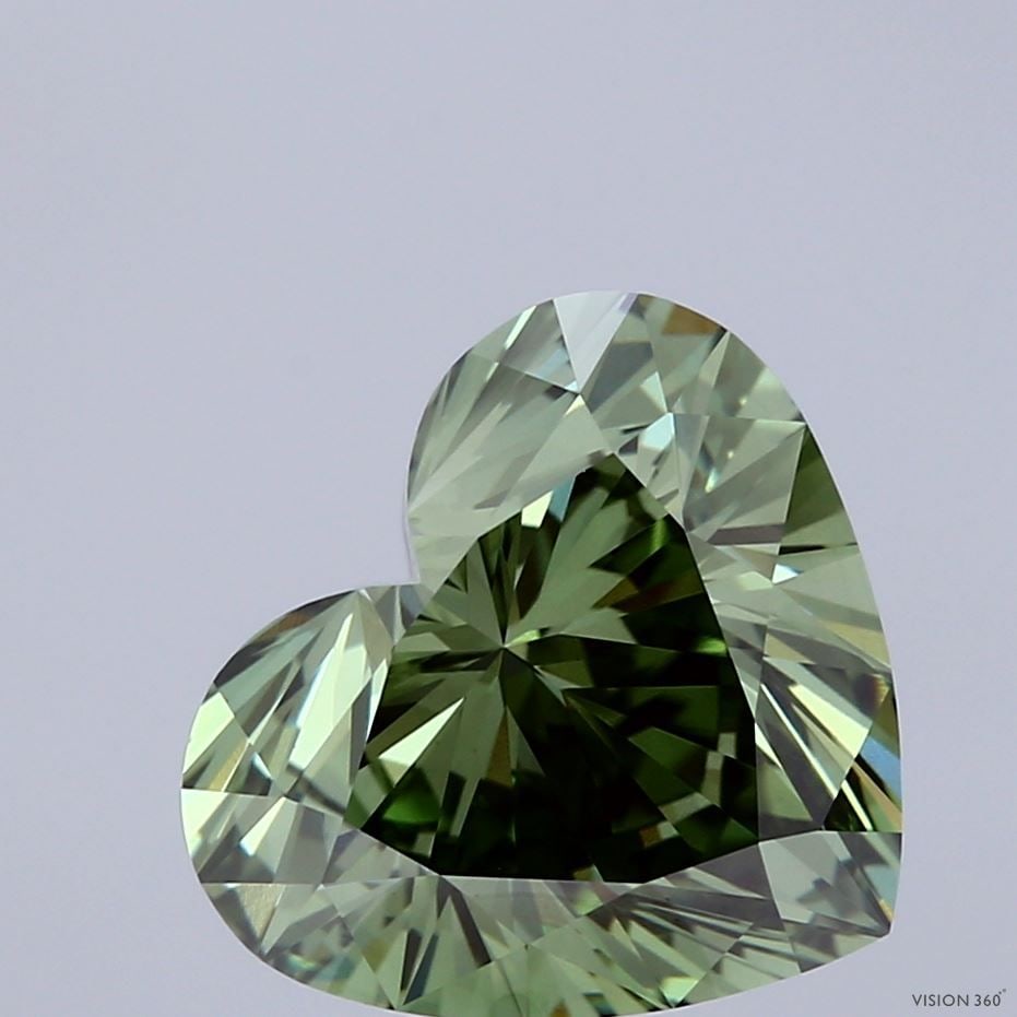 IGI Heart 4.11ct Fancy Vivid Green VVS2 - Loose Lab Diamond: IGI Heart 4.11ct Fancy Vivid Green VVS2 - Loose Lab Diamond Item Specifics: Source: This Is A Real Diamond Grown In A Lab Not Mined. Carat: 4.11 Cut: - Color: Fancy Vivid Green Clarity: VVS2 Polish: E