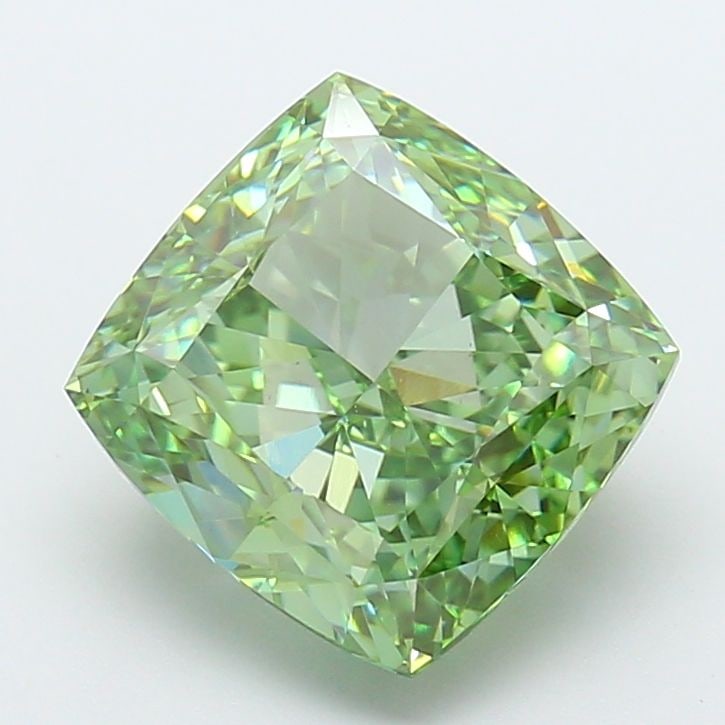 IGI Cushion Modified 5.73ct Fancy Vivid Green VVS2 - Loose Lab Diamond: IGI Cushion Modified 5.73ct Fancy Vivid Green VVS2 - Loose Lab Diamond Item Specifics: Source: This Is A Real Diamond Grown In A Lab Not Mined. Carat: 5.73 Cut: - Color: Fancy Vivid Green Clarity: VVS