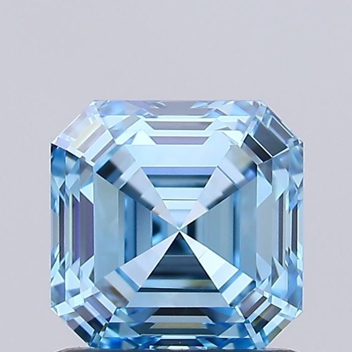 IGI Asscher 1.04ct Fancy Vivid Blue VVS1 - Loose Lab Diamond: IGI Asscher 1.04ct Fancy Vivid Blue VVS1 - Loose Lab Diamond Item Specifics: Source: This Is A Real Diamond Grown In A Lab Not Mined. Carat: 1.04 Cut: - Color: Fancy Vivid Blue Clarity: VVS1 Polish: E