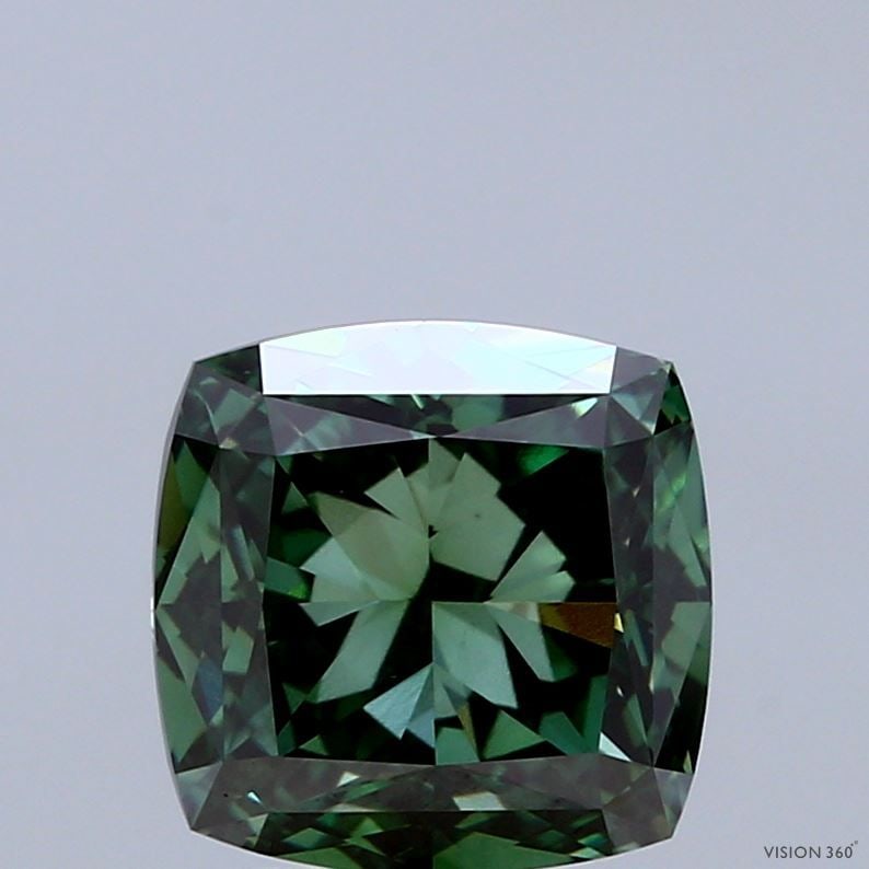 IGI Cushion Modified 3.01ct Fancy Vivid Green VVS2 - Loose Lab Diamond: IGI Cushion Modified 3.01ct Fancy Vivid Green VVS2 - Loose Lab Diamond Item Specifics: Source: This Is A Real Diamond Grown In A Lab Not Mined. Carat: 3.01 Cut: - Color: Fancy Vivid Green Clarity: