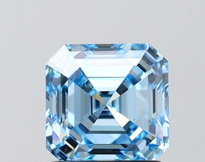 IGI Asscher 1.52ct Fancy Vivid Blue IF - Loose Lab Diamond: IGI Asscher 1.52ct Fancy Vivid Blue IF - Loose Lab Diamond Item Specifics: Source: This Is A Real Diamond Grown In A Lab Not Mined. Carat: 1.52 Cut: - Color: Fancy Vivid Blue Clarity: IF Polish: EX Sy
