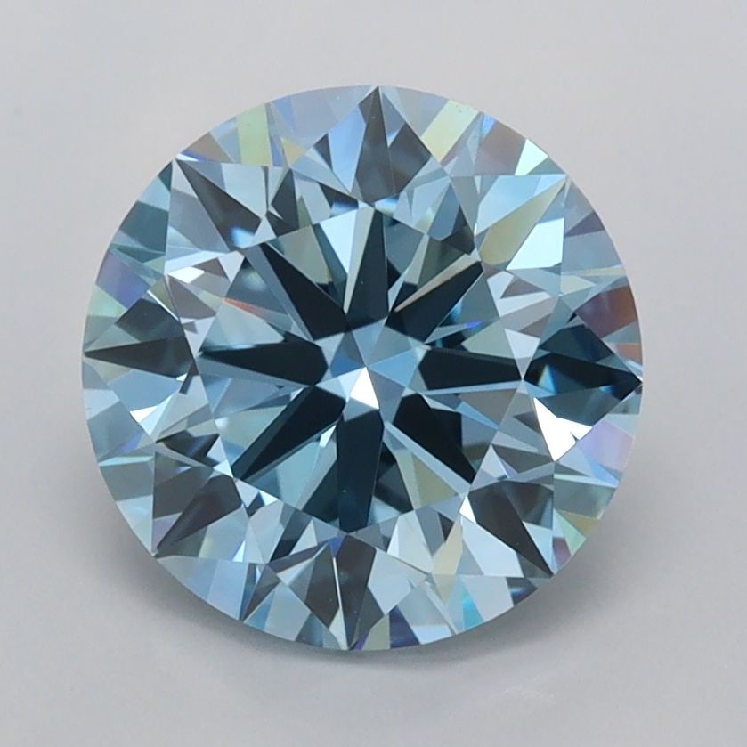 IGI Round 2.34ct Fancy Vivid Blue VVS2 - Ideal Loose Lab Diamond: IGI Round 2.34ct Fancy Vivid Blue VVS2 - Ideal Loose Lab Diamond Item Specifics: Source: This Is A Real Diamond Grown In A Lab Not Mined. Carat: 2.34 Cut: ID Color: Fancy Vivid Blue Clarity: VVS2 Poli