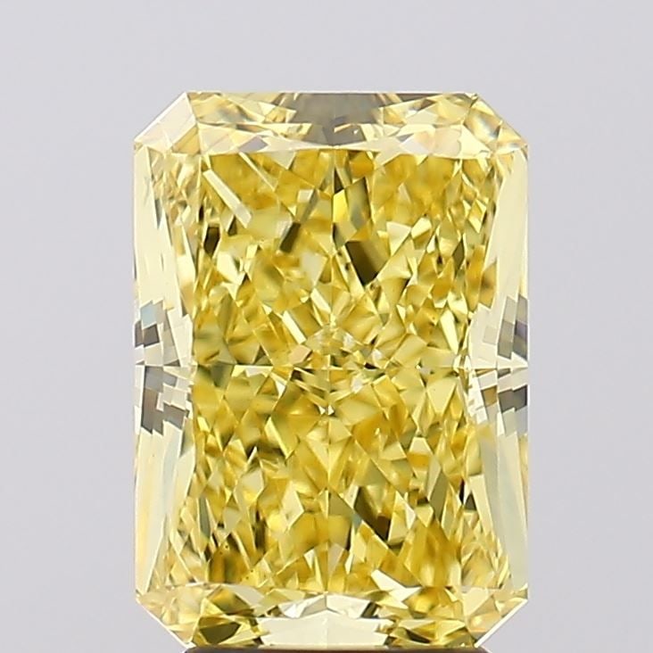 IGI Radiant 4.09ct Fancy Vivid Yellow VVS2 - Loose Lab Diamond (1 of 1)