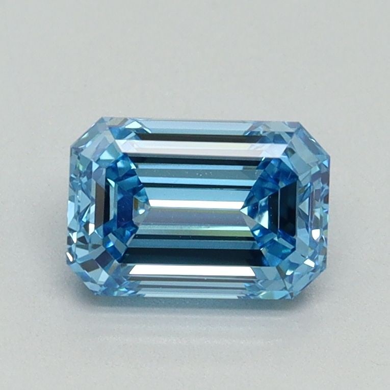 IGI Emerald 1.08ct Fancy Vivid Blue VVS2 - Loose Lab Diamond: IGI Emerald 1.08ct Fancy Vivid Blue VVS2 - Loose Lab Diamond Item Specifics: Source: This Is A Real Diamond Grown In A Lab Not Mined. Carat: 1.08 Cut: - Color: Fancy Vivid Blue Clarity: VVS2 Polish: E