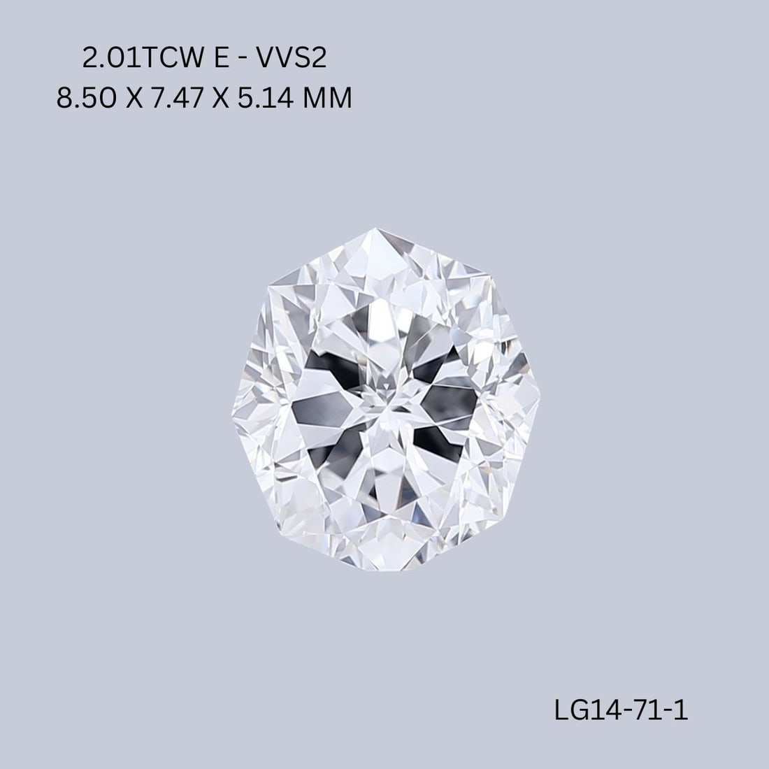 IGI Octagonal 2.01ct E VVS2 - Loose Lab Diamond (1 of 1)