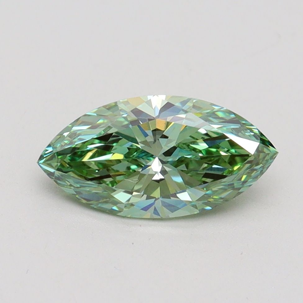 IGI Marquise 1.11ct Fancy Vivid Green VVS2 - Loose Lab Diamond: IGI Marquise 1.11ct Fancy Vivid Green VVS2 - Loose Lab Diamond Item Specifics: Source: This Is A Real Diamond Grown In A Lab Not Mined. Carat: 1.11 Cut: - Color: Fancy Vivid Green Clarity: VVS2