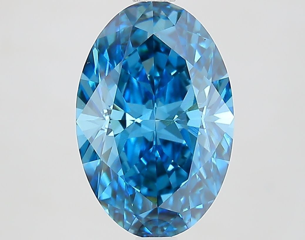 IGI Oval 3.06ct Fancy Vivid Blue VVS2 - Loose Lab Diamond (1 of 1)