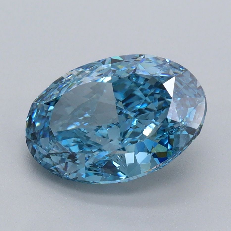 IGI Oval 2.51ct Fancy Vivid Blue VVS1 - Loose Lab Diamond: IGI Oval 2.51ct Fancy Vivid Blue VVS1 - Loose Lab Diamond Item Specifics: Source: This Is A Real Diamond Grown In A Lab Not Mined. Carat: 2.51 Cut: - Color: Fancy Vivid Blue Clarity: VVS1 Polish: EX S