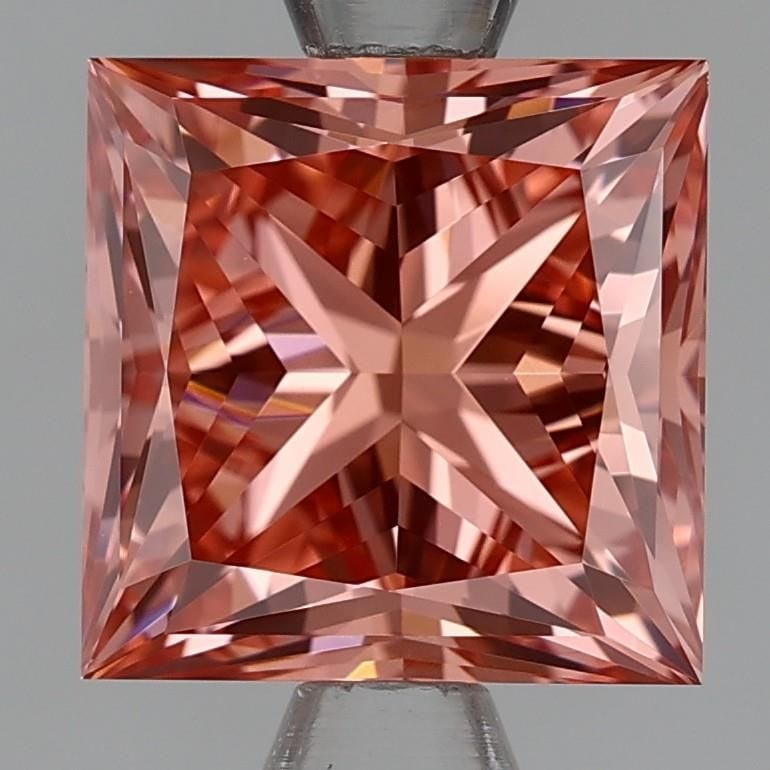 Princess 2.06ct Fancy Orangey Pink VVS2 - Loose Lab Diamond: Princess 2.06ct Fancy Orangey Pink VVS2 - Loose Lab Diamond Item Specifics: Source: This Is A Real Diamond Grown In A Lab Not Mined. Carat: 2.06 Cut: - Color: Fancy Orangey Pink Clarity: VVS2 Polish: 