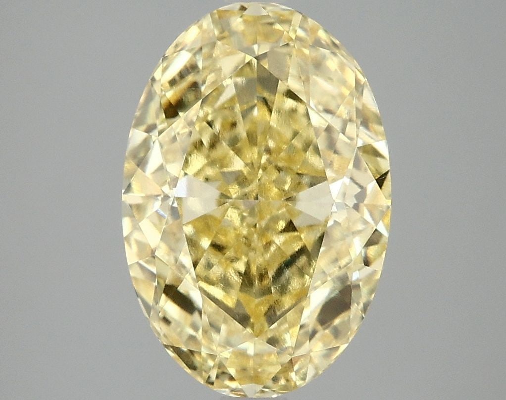 IGI Oval 4.09ct Fancy Intense Yellow VVS2 - Loose Lab Diamond (1 of 1)