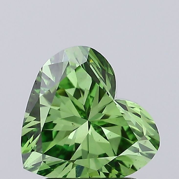 IGI Heart 1.41ct Fancy Vivid Green VVS2 - Loose Lab Diamond: IGI Heart 1.41ct Fancy Vivid Green VVS2 - Loose Lab Diamond Item Specifics: Source: This Is A Real Diamond Grown In A Lab Not Mined. Carat: 1.41 Cut: - Color: Fancy Vivid Green Clarity: VVS2 Polish: E