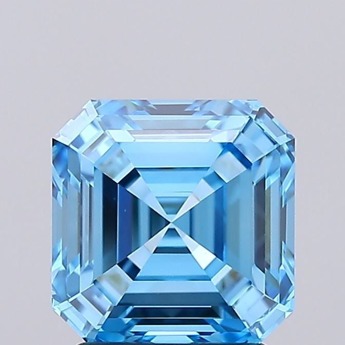 IGI Asscher 2.18ct Fancy Vivid Blue VVS2 - Loose Lab Diamond: IGI Asscher 2.18ct Fancy Vivid Blue VVS2 - Loose Lab Diamond Item Specifics: Source: This Is A Real Diamond Grown In A Lab Not Mined. Carat: 2.18 Cut: - Color: Fancy Vivid Blue Clarity: VVS2 Polish: E