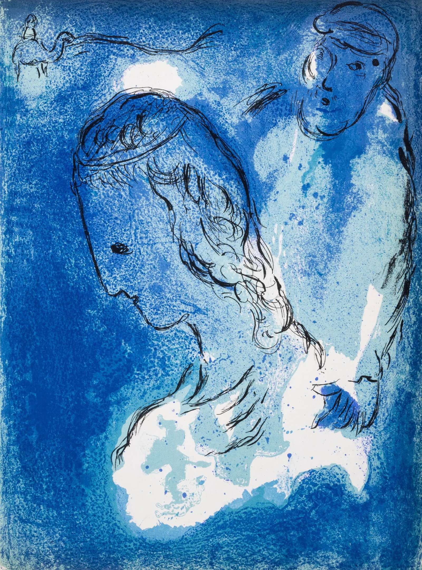 Marc Chagall, Abraham and Sarah, from Drawings for the Bible, Verve, Revue Artistique et: Marc Chagall, Abraham and Sarah, from Drawings for the Bible, Verve, Revue Artistique et Item Specifics: This exquisite lithograph by Marc Chagall (18871985), titled Abraham et Sarah (Abraham and Sara