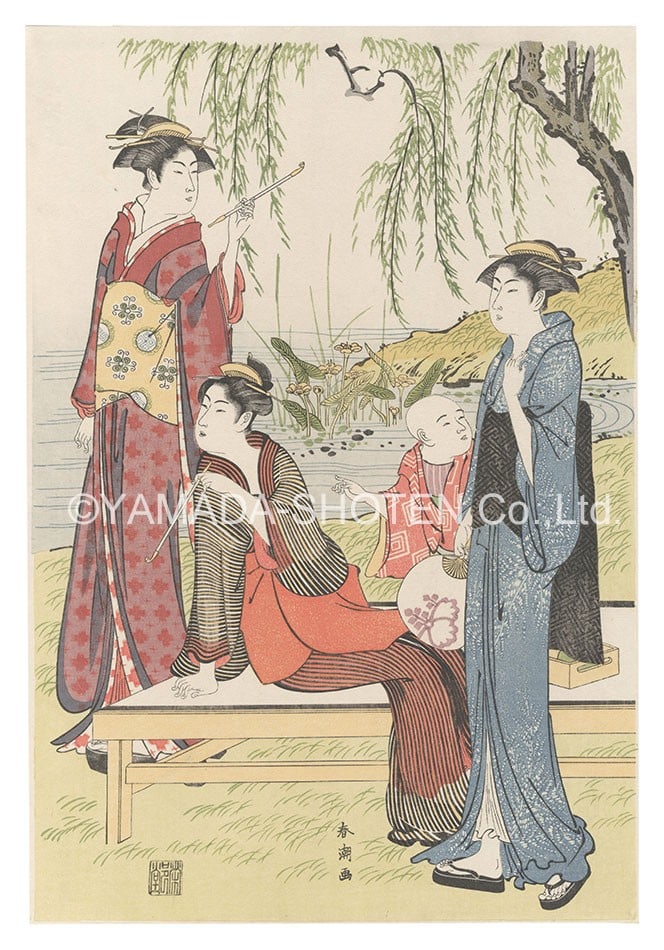 Beauties Evening Woodblock Tree Reproduction Cool Shuncho Print Adachi: Beauties Evening Woodblock Tree Reproduction Cool Shuncho Print Adachi Item Specifics: Artist: Katsukawa Shuncho Subject: Bijin-ga (Beautiful Women) Material: Washi Paper Style: Japanese Product