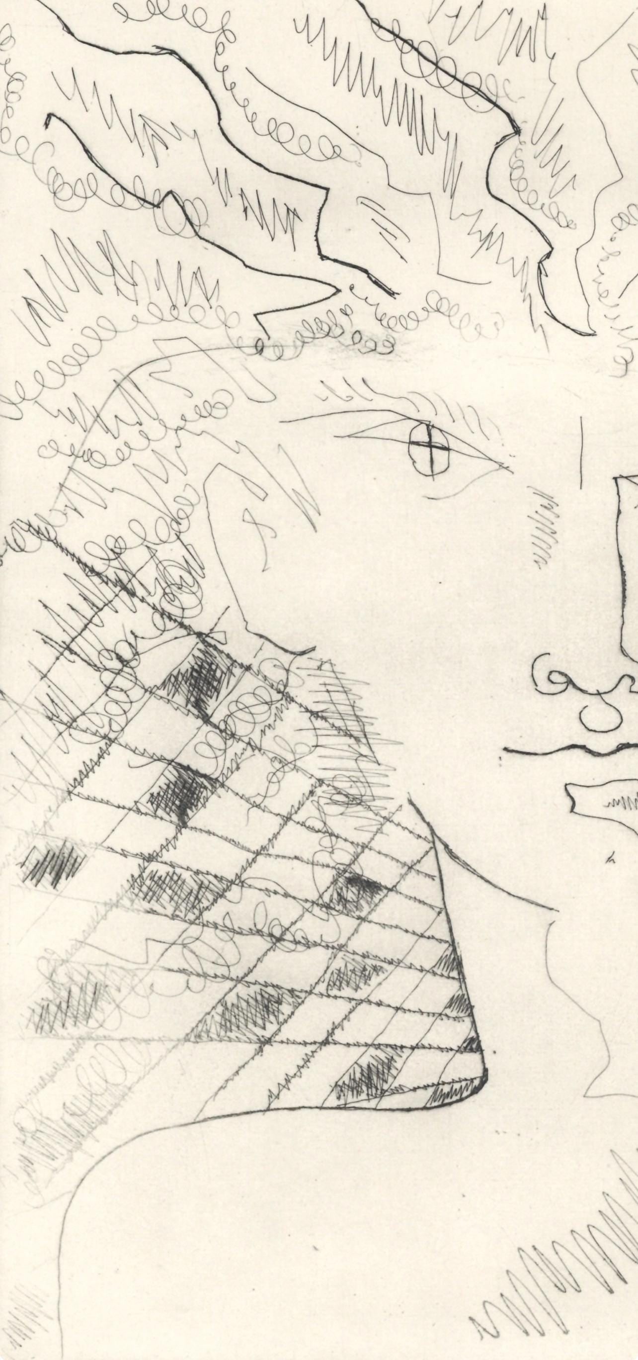 Jean Cocteau composition alternance etching - 3