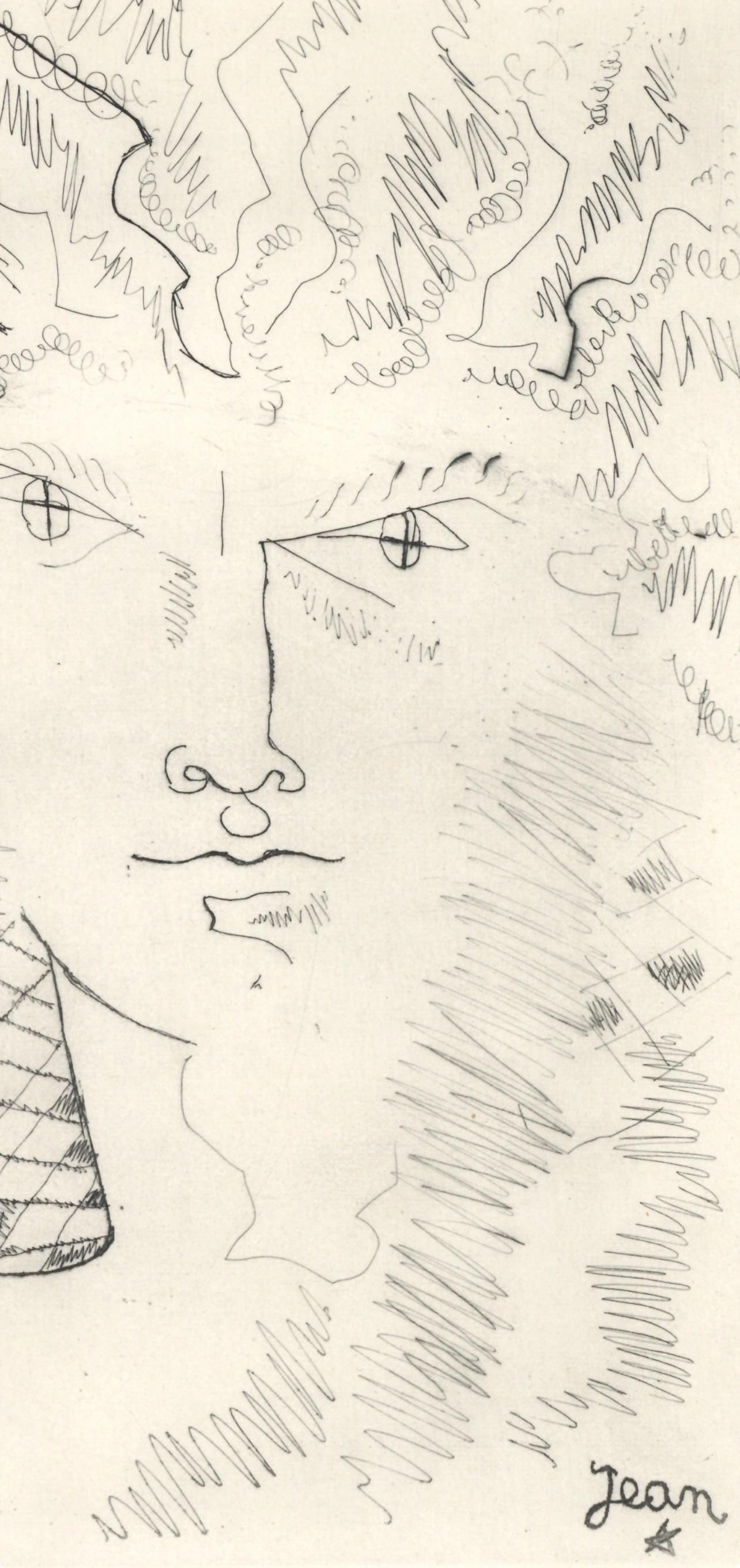 Jean Cocteau composition alternance etching - 4