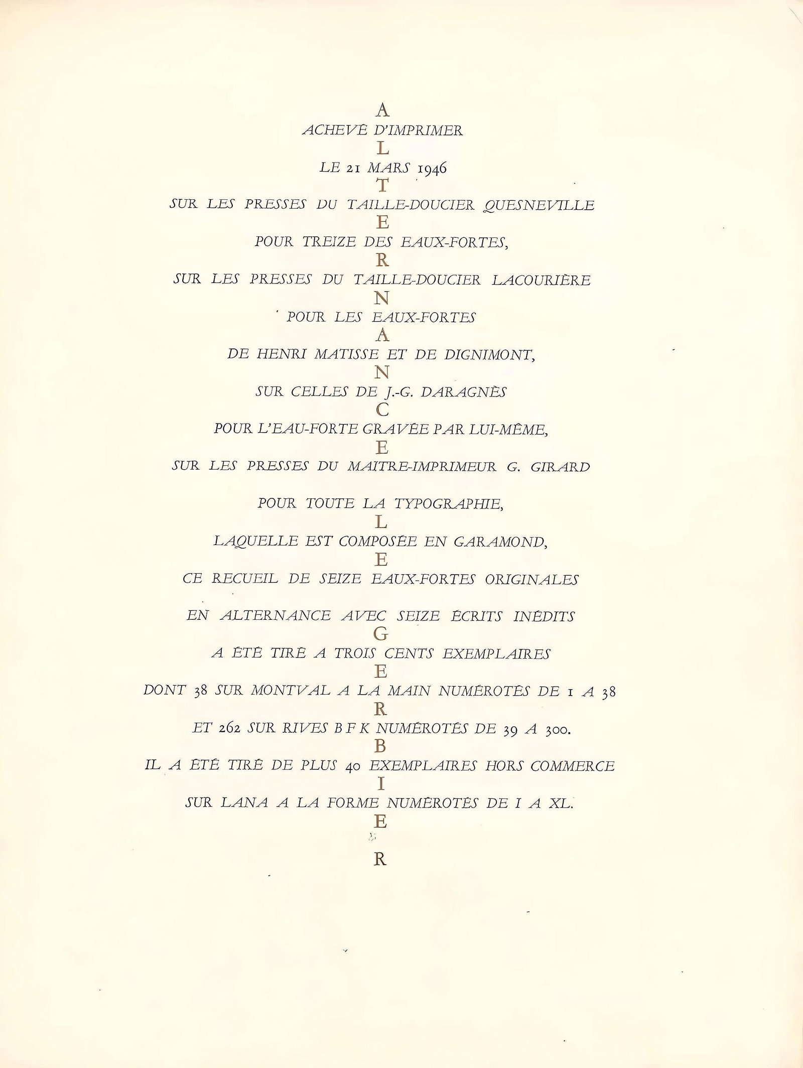 Jean Cocteau composition alternance etching - 7