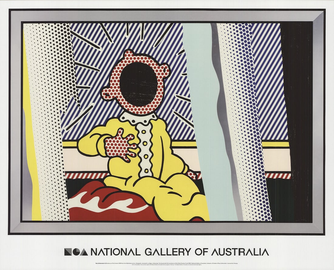ROY LICHTENSTEIN Reflections on the Scream 23.25" x 29" Poster 2013 Pop Art Mult (1 of 1)