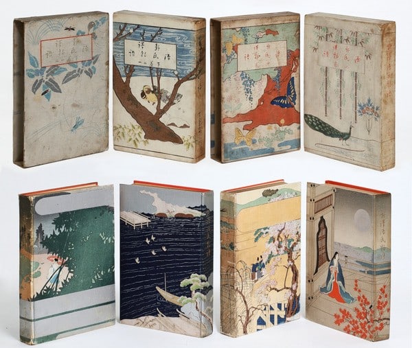 1912 Yosano Akiko Tale of Genji 1st Ed 4 Vol Woodblock Cover Nakazawa Hiromitsu: 1912 Yosano Akiko Tale of Genji 1st Ed 4 Vol Woodblock Cover Nakazawa Hiromitsu Item Specifics: Artist: Yosano Akiko (Author) Nakazawa Hiromitsu (Illustrator) Subject: The Tale of Genji Material: Pape