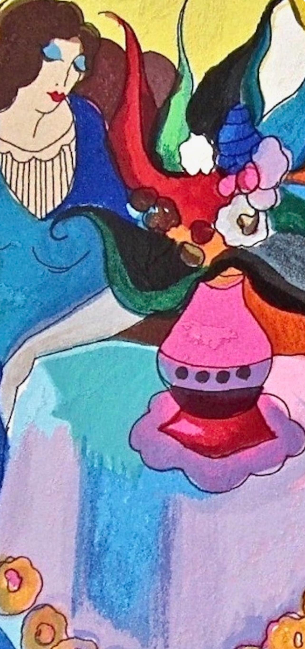 Tarkay Signed Silkscreen Tranquility Itzchak - 3
