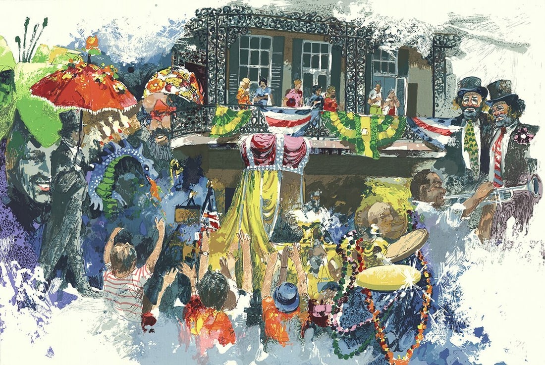 WAYLAND MOORE Parade Scene 23.75" x 35.5" Serigraph 1977 Contemporary Multicolor: WAYLAND MOORE Parade Scene 23.75" x 35.5" Serigraph 1977 Contemporary Multicolor Item Specifics: Artist: Wayland Moore Brand: Moore Wayland Exact Year: 1977 Height: 23.75 Item Height: 23.75 Item Width