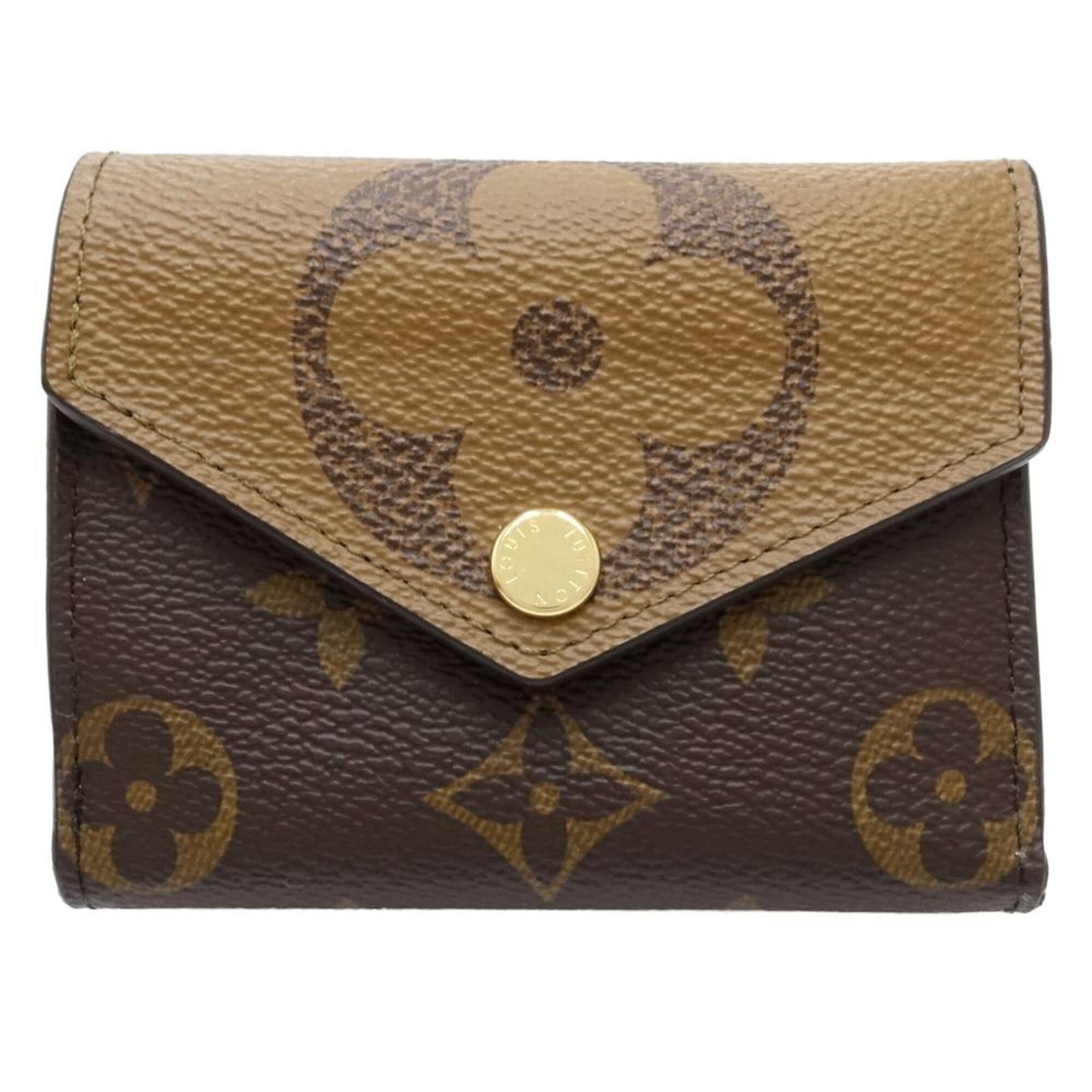 Louis Vuitton Wallet (Tri-Fold) Monogram: Louis Vuitton Wallet (Tri-Fold) Monogram Tri-fold Monogram Wallet in Beige Brown from Louis Vuitton. This iconic wallet features the classic Monogram pattern, made from high-quality materials and fini