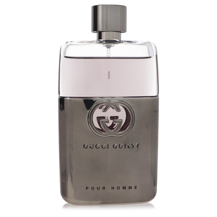 Gucci Guilty by Gucci Eau De Toillette Spray (unboxed) 3 oz: Gucci Guilty by Gucci Eau De Toillette Spray (unboxed) 3 oz Dare to be bold and different with Gucci's Guilty for Men, introduced in 2011. This fragrance combines top notes of lemon and lavender with 