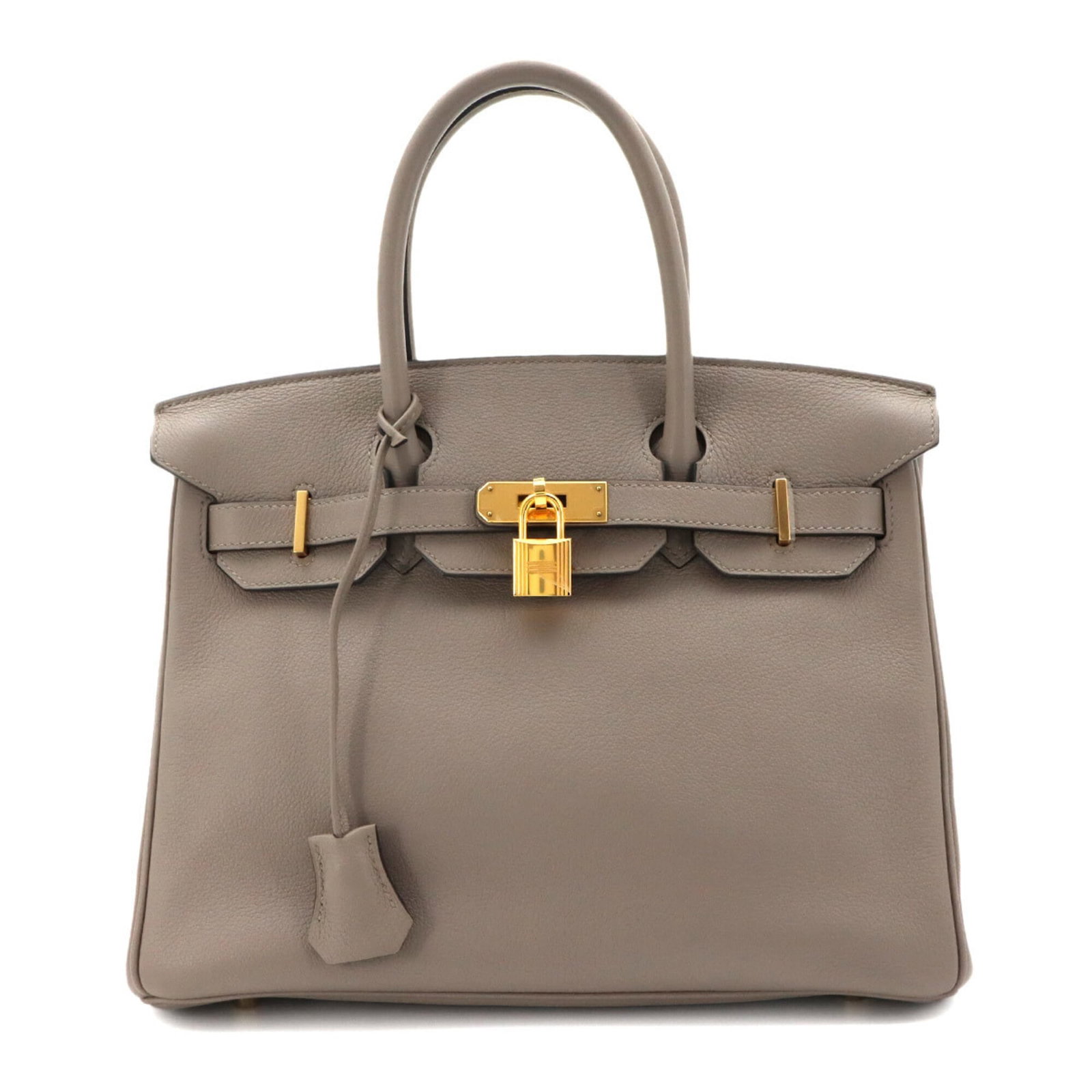 Handbag by Hermes: Handbag by Hermes The iconic Birkin handbag by Hermes boasts sleek lines, precision craftsmanship, and luxurious gold hardware. Measuring 24.5cm x 30cm x 16cm, this stylish accessory exudes sophistica
