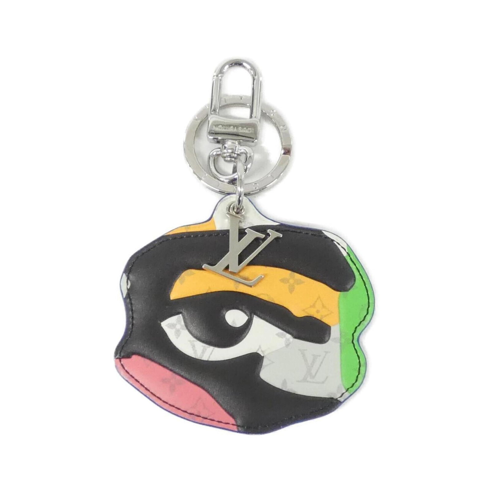 Keyring Canvas from Louis Vuitton: Keyring Canvas from Louis Vuitton Canvas keyring from Louis Vuitton, featuring the iconic brand's signature style. Made from high-quality canvas material and available in vert color, this stylish acce