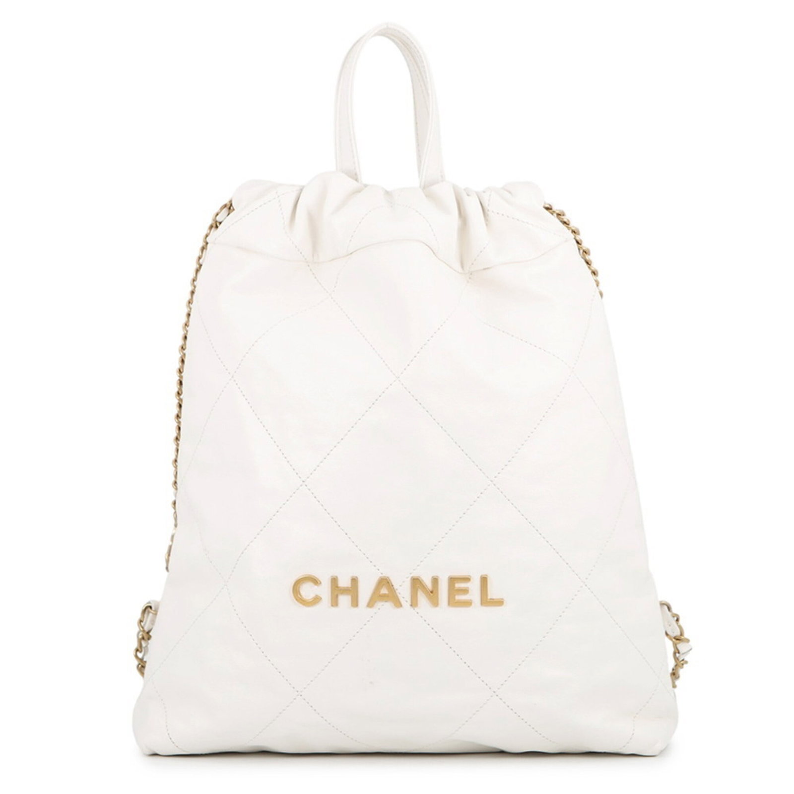 Handbag of Chanel: Handbag of Chanel White Chanel handbag with dimensions 34cm x 28cm x 6.5cm, made in Italy. This AS3859 style features a classic design and sleek white finish. The bag's compact size makes it perfect f