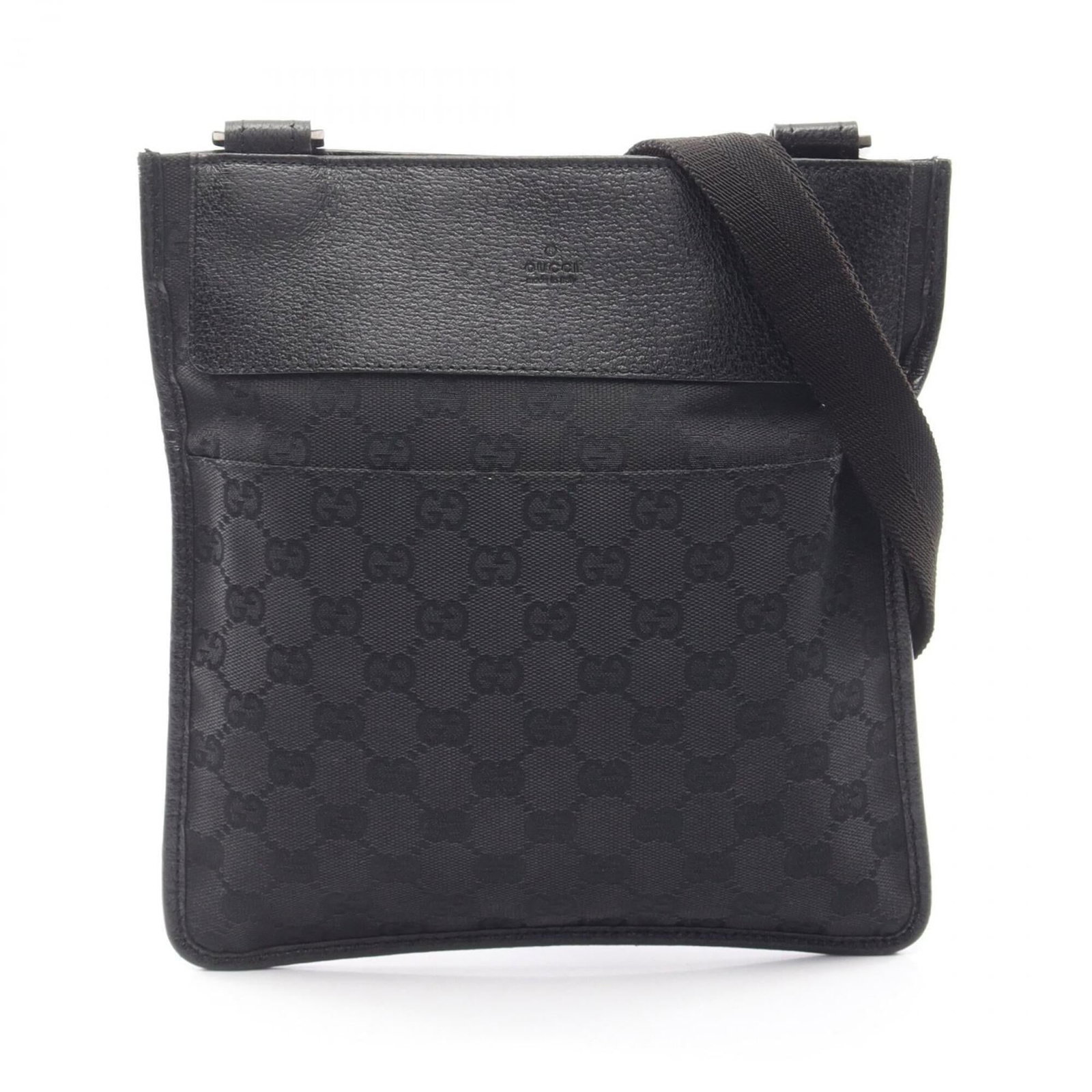 Gucci Handbag Shoulder Bag Gg Canvas Leather: Gucci Handbag Shoulder Bag Gg Canvas Leather Gucci's iconic GG canvas leather shoulder bag features a sleek black design, combining the brand's signature style with durable and versatile materials. Ma